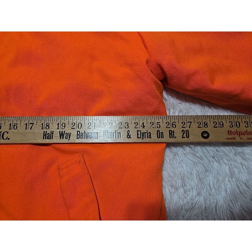 Woodfield Blaze Orange XL Hunting‎ Coat Quilt Lined Jacket Made USA Distressed